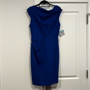 Suzi Chin for Maggie Boutique blue dress NWT